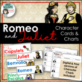 Romeo and Juliet Character Cards and Character Charts (Pri