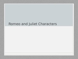 Romeo and Juliet Characters Powerpoint Notes