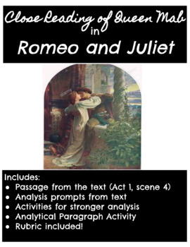 romeo and juliet paragraph assignment