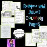 Romeo and Juliet Coloring Pages: Mini Posters digital activity