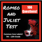Romeo and Juliet Test 100 Questions