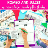 Romeo and Juliet Unit, Lesson Plans, and Activities PRINT and DIGITAL