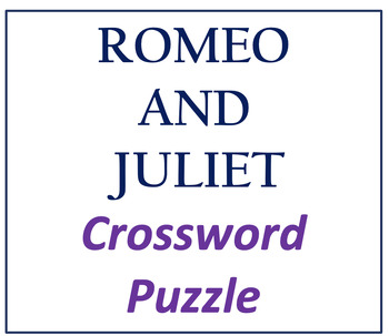 Preview of Romeo and Juliet Crossword Puzzle