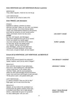 play script of romeo and juliet
