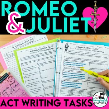 Preview of Romeo and Juliet Writing Tasks and Assignments for the Entire Play