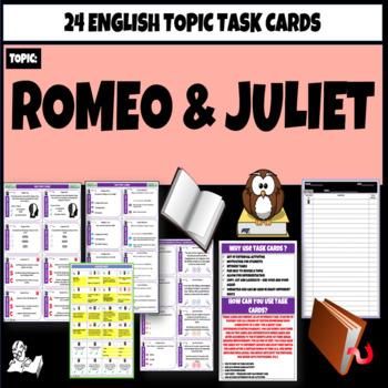 Preview of Romeo and Juliet English Literature or Drama Task Cards