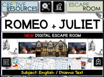 Preview of Romeo and Juliet Shakespeare Digital Escape Room - Drama or English