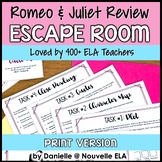 Romeo and Juliet Escape Room Review Activity - Shakespeare Activities