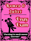 Romeo and Juliet Essay Exam (15 Essay Options)