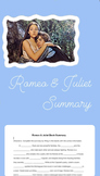 Romeo and Juliet - Fill in the Blank Summary