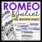 Romeo and Juliet Project - Creative Newspaper Assignment f