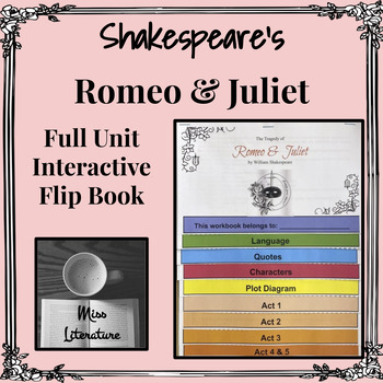 Preview of Romeo and Juliet Full Unit Interactive Flip Book (Google Drive)