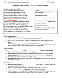 Romeo and Juliet- Guided Notes Handouts on All 5 Acts