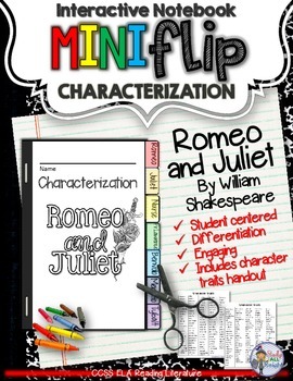 Preview of Romeo and Juliet Character and Characterization Flip Book