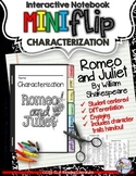 Romeo and Juliet Character and Characterization Flip Book