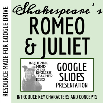 Preview of Romeo and Juliet Introductory Google Slideshow