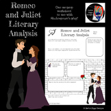 Romeo and Juliet Literary Analysis 1-  Assessment, Review,
