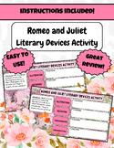 Romeo and Juliet Literary Devices Activity