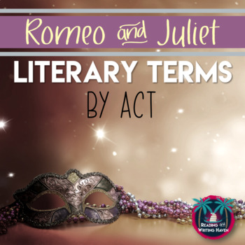 Preview of Romeo and Juliet Figurative Language & Literary Terms by Act
