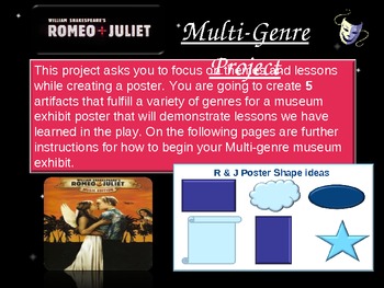 Preview of Romeo and Juliet Multi-Genre Project