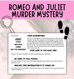 Romeo and Juliet Murder Mystery Classroom Activity