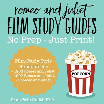 Preview of Romeo and Juliet No-Prep Film Study Guides (& GOOGLE DOC LINKS!)