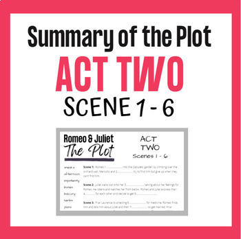 Activity 2: The plot of Romeo and Juliet