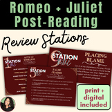 Romeo and Juliet Post-Reading Review Activities (Acts 1-5)