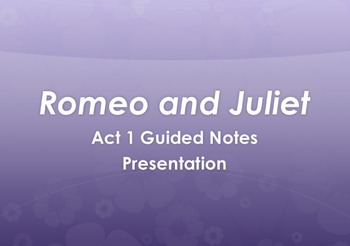 Preview of Romeo and Juliet- Powerpoints on All 5 Acts