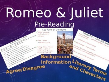Preview of Romeo and Juliet Pre-Reading Activities and Presentation
