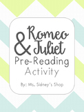 Romeo and Juliet Pre-Reading Activity