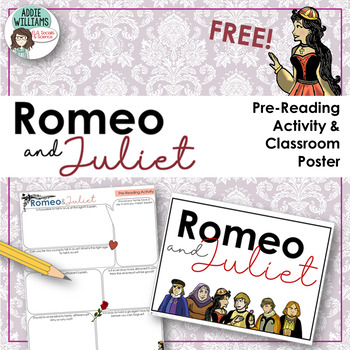 Preview of Romeo and Juliet - Pre-Reading Activity and Poster - FREE