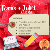 Romeo and Juliet Quiz Set