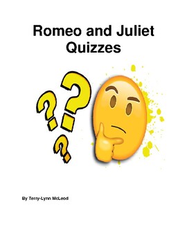 Preview of Romeo and Juliet Quizzes