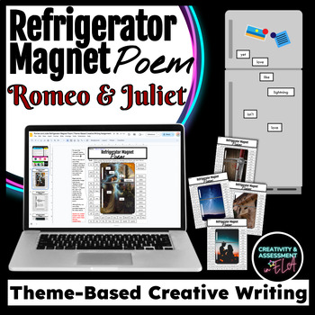 Preview of Romeo and Juliet Refrigerator Magnet Poem Theme-Based Creative Writing Activity