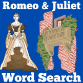 Romeo and Juliet Worksheet Activity Word Search Shakespeare