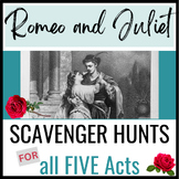 Romeo and Juliet Scavenger Hunts for ALL FIVE Acts:  Terms