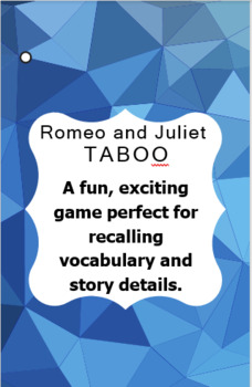 Preview of Romeo and Juliet "Taboo" Fun Interactive Review Game