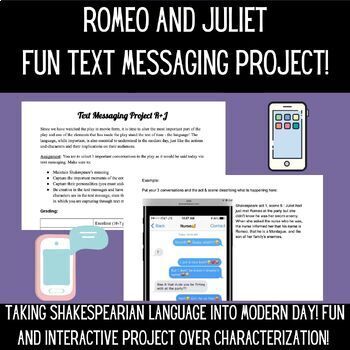 romeo and juliet texting assignment