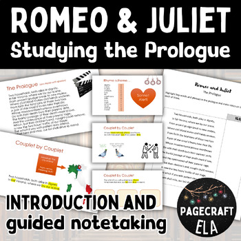 Preview of Romeo and Juliet | The Prologue | Guided Note-Taking | Introduction