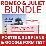 Romeo and Juliet Unit Bundle- Posters, Substitute Plans, a