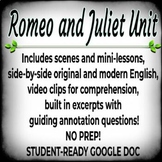 Romeo and Juliet Unit Plan Literary Analysis Student Ready