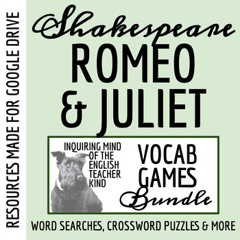 Preview of Romeo and Juliet Vocabulary Games for High School Bundle (Google Drive)
