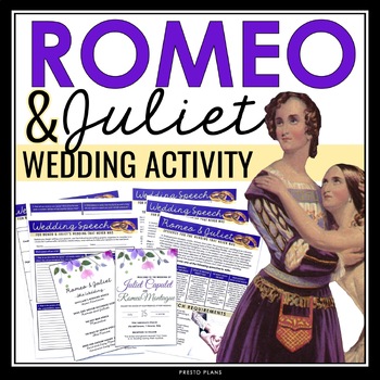 Preview of Romeo and Juliet Wedding Activity - Wedding Speeches and Vow Writing Act 2