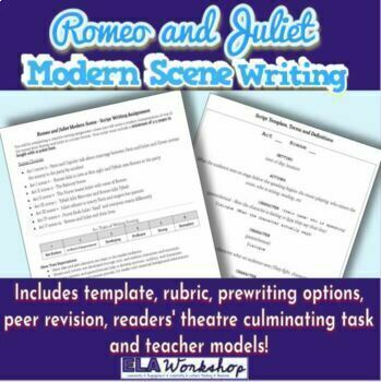 Preview of Romeo and Juliet Writing Assignment  Modern Scene Adaptation - ELA Workshop