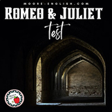 Romeo and Juliet Writing and Multiple-Choice Test (Google 