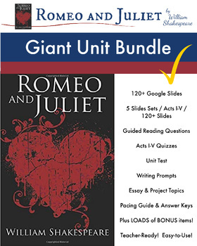 Preview of Romeo and Juliet by Shakespeare / Unit Bundle for MS or HS English / High Value!