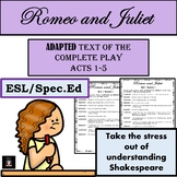 Romeo and Juliet (complete play) ADAPTED TEXT ONLY