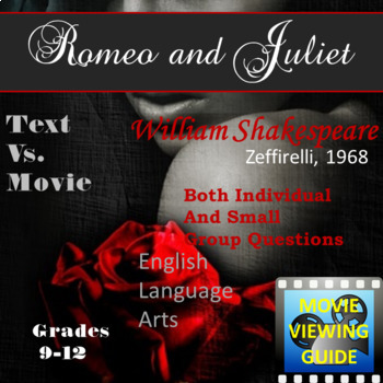 Preview of Romeo and Juliet Text vs. Movie, 1968 Zeffirelli
