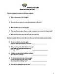 Romeo and Juliet Act I-V Reading Comprehension Questions a